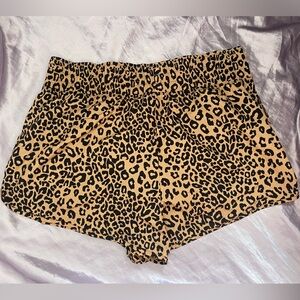 Never Used Leopard Print Athletic Shorts
